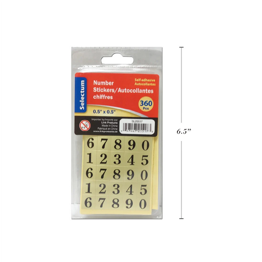 Label Black/Gold Numbers [360 pcs]