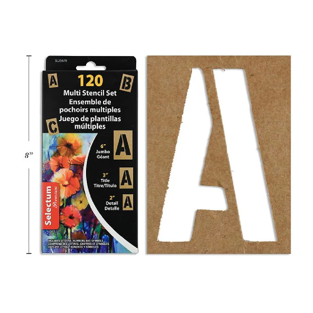 Letters Stencils Multi Kit (Includes 2", 3", 6")