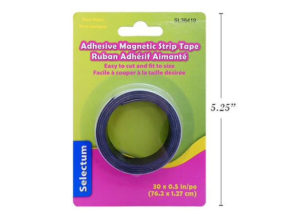 Adhesive Magnetic Strip Tape 30 x .0.5"