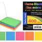 Memo Block Bright Color Paper 3" x 4"