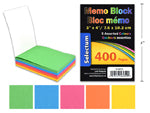 Memo Block Bright Color Paper 3" x 4"