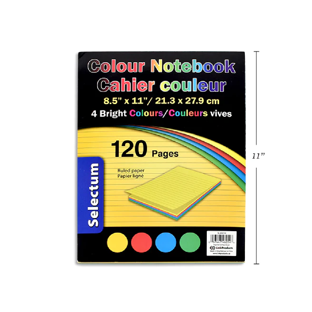 Notebook Bright Color Paper 8.5" x 11"