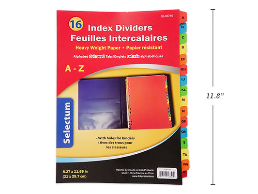 Dividers A-Z