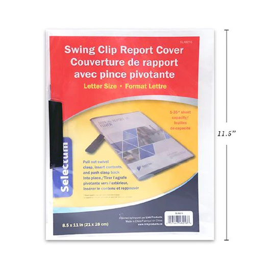 Report Cover Clear Swing Clip