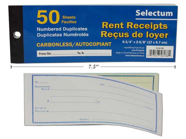 Rent Receipst [50 sheets]
