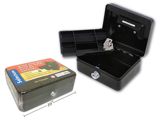 Cash Box Metal 10" with Key