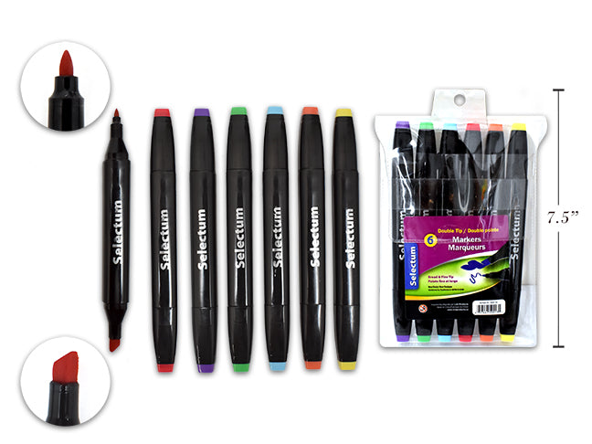 Art Markers 2-Tips (6 Colors)