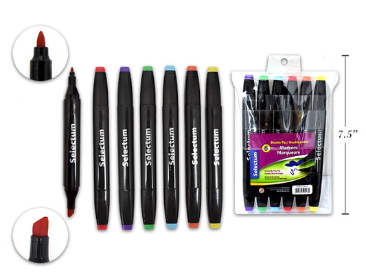 Art Markers 2-Tips (6 Colors)