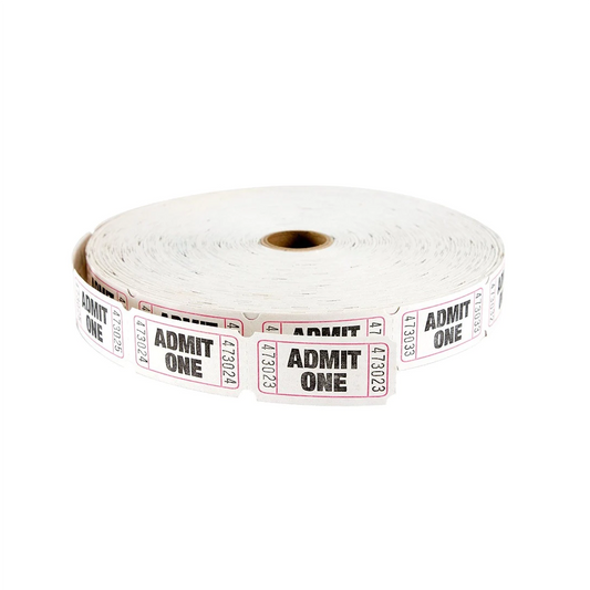 Ticket Roll Single White [roll-2,000]