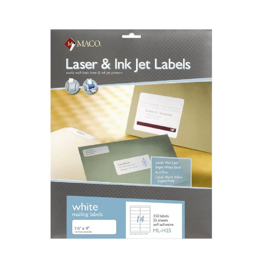 Label Laser/IJ 1-1/3 x 4" Wht [pk-350]