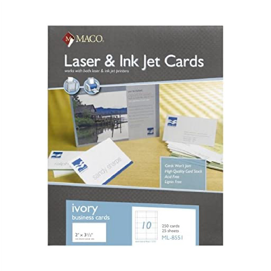 Business Cards 2 x 3-1/2" Ivory [pk-250]