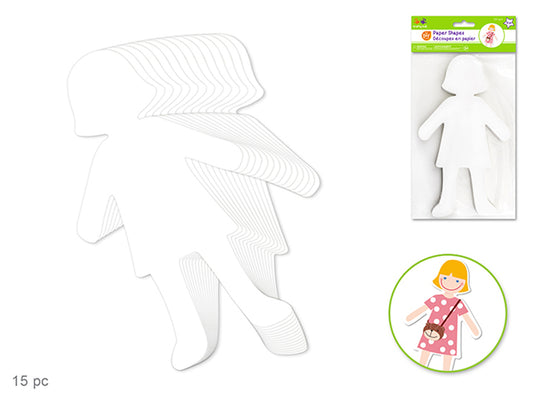 Paper Shapes Girl 9" [pk-15]