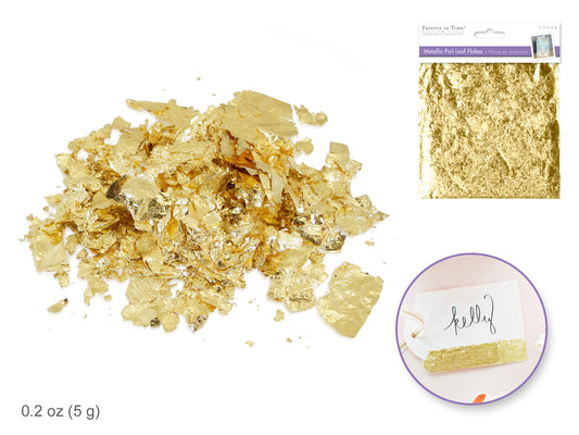 Mettalic Foil Flakes Gold [pk-6]