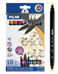Markers Bicolor 20-Color, 10-Markers Set
