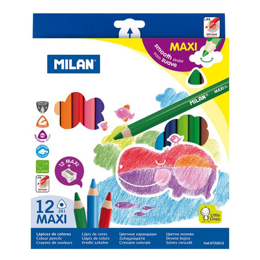 Color Pencil Triangular Maxi (grueso) 12-Color Set