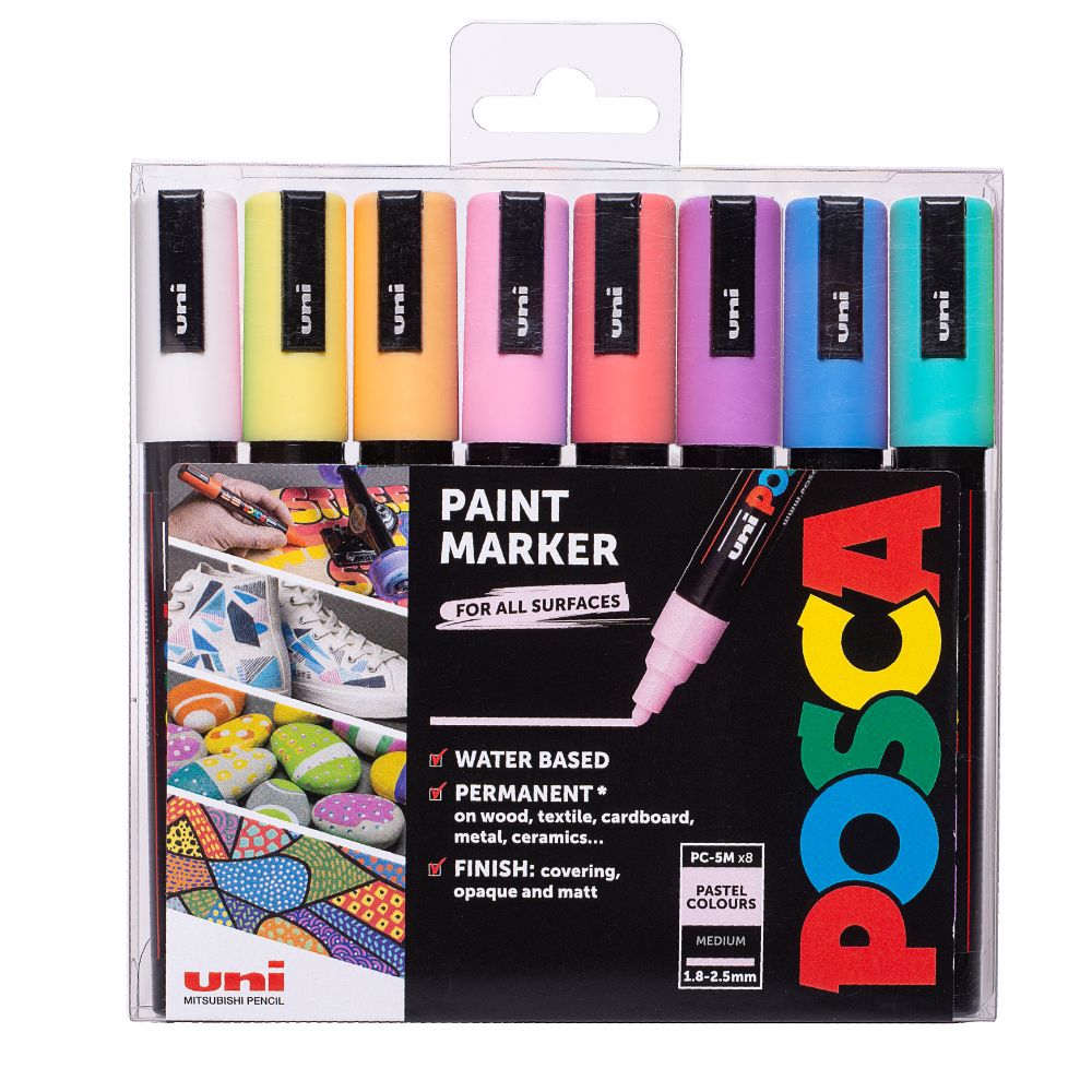 Posca Markers PC-5M PASTEL COLORS [pk-8]