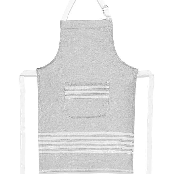 Apron Cotton w/Pocket Gray