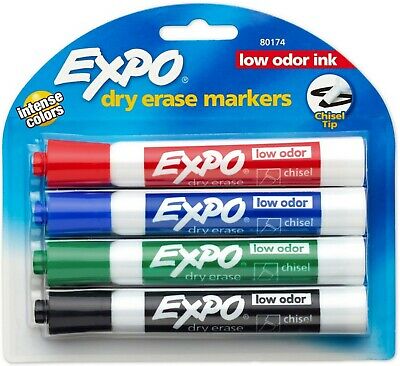 Expo Low Odor Dry Erase Markers [4 Colors]