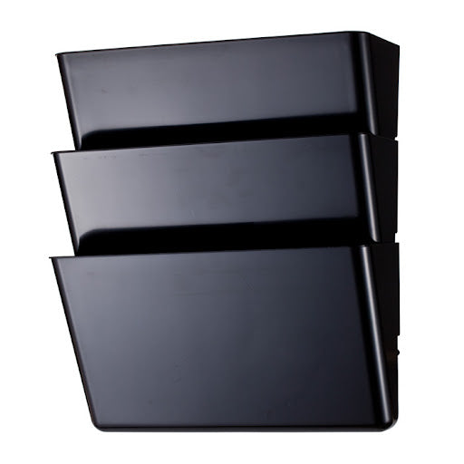 Wall Files, Letter/A4 Size, Black, Pk-3