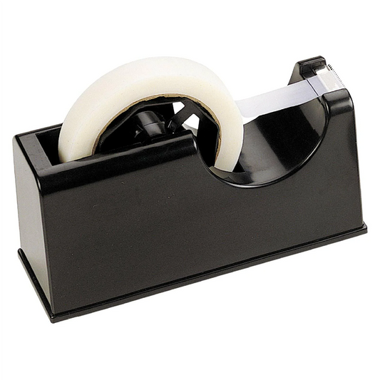 2-in-1 Heavy Duty Tape Dispenser 1" and 3" Core, Black