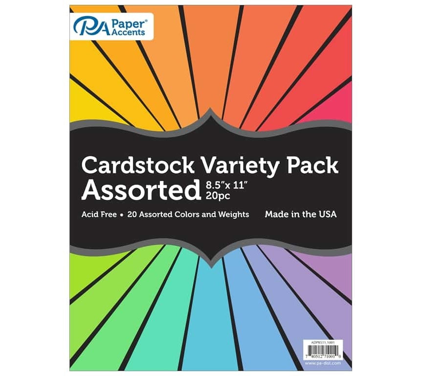 Cardstock 8.5" x 11" Assorted [pk-20]
