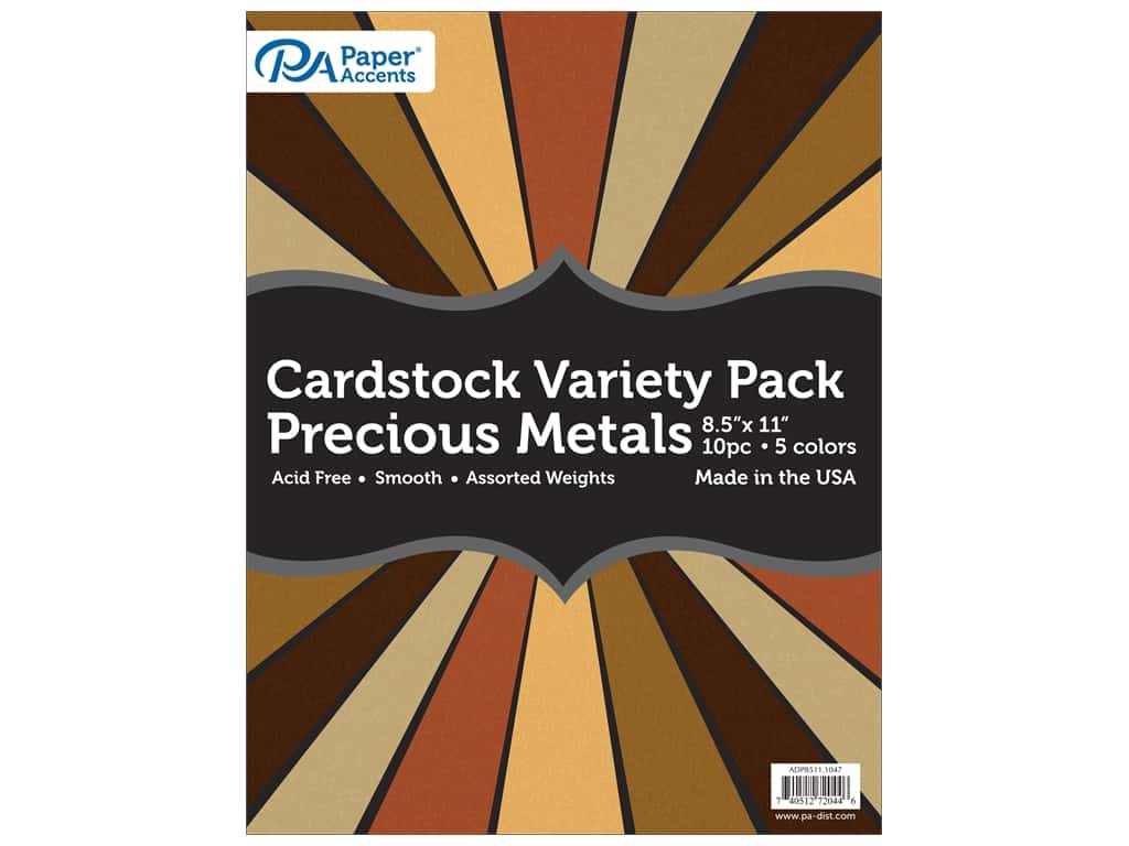 Cardstock 8.5"x11" Precious Metals [pk-10]