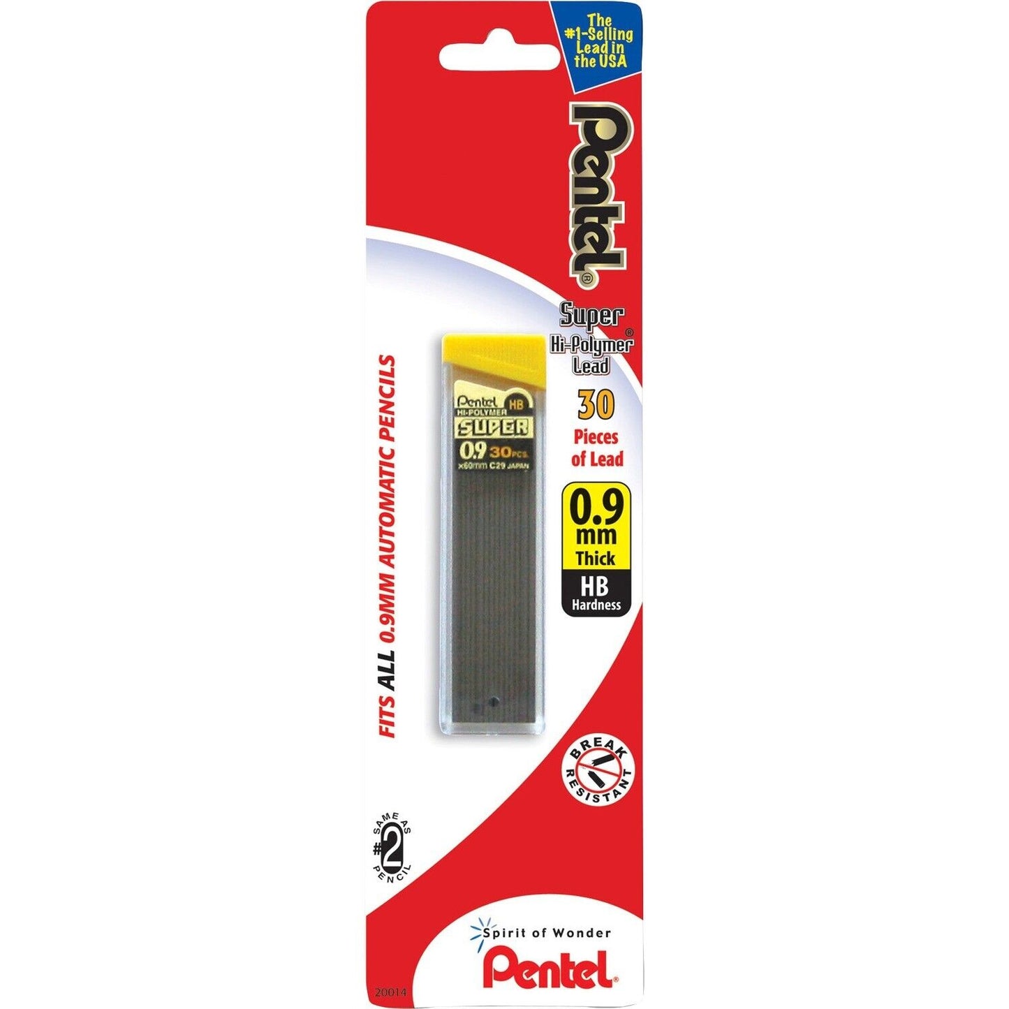 Lead Refill Super Hi-Polymer 0.9HB Lead [30 pcs]
