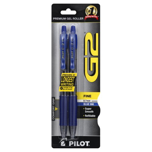 Gel Pen G-2 Blue 07-Fine  [2-Pk]