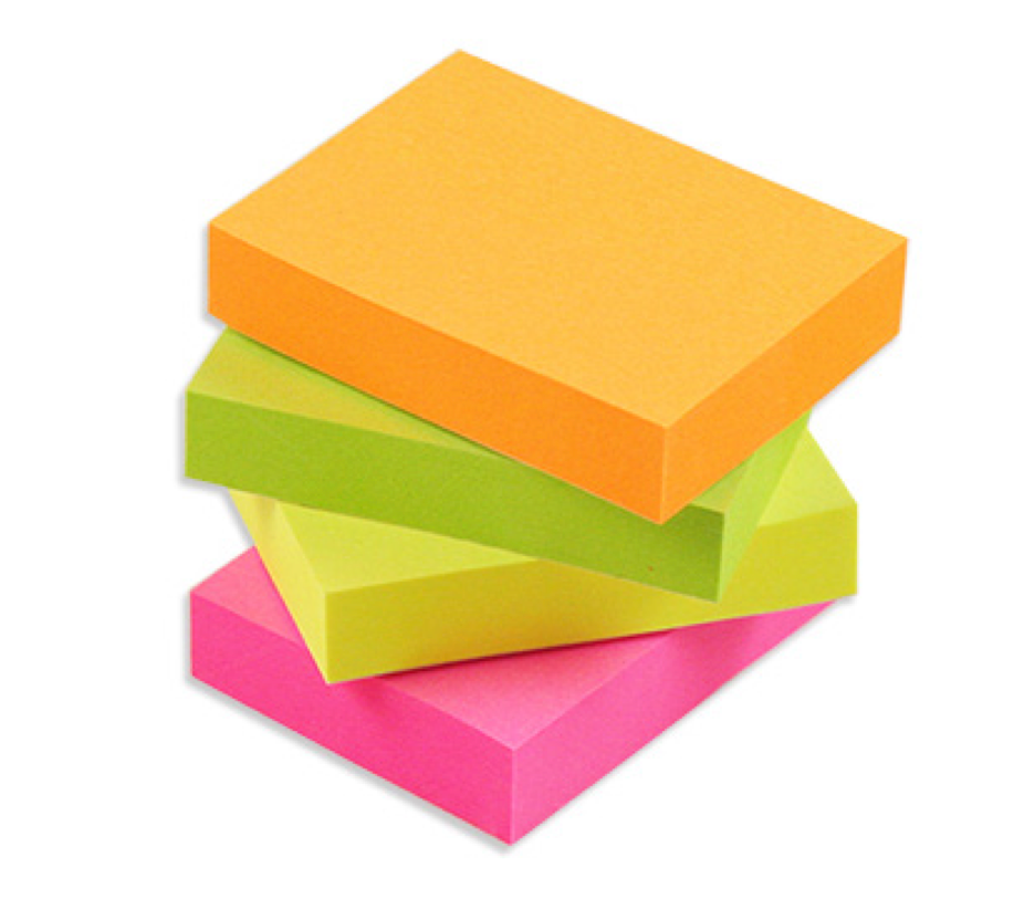 Sticky Notes 1 ½" x 2" Neon [pk-12]