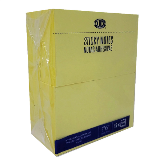 Sticky Notes 3" x 5" Yellow [pk-12]