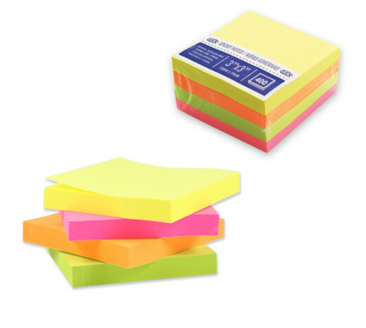 Sticky Notes 3" x 3" Neon Cube
