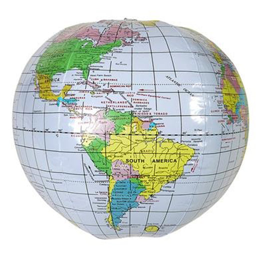 Earth Globe Inflate 16" Blue