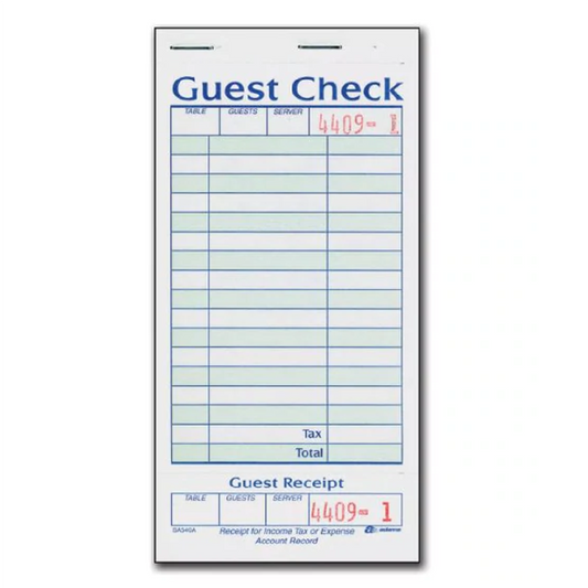 Guest Check Pad