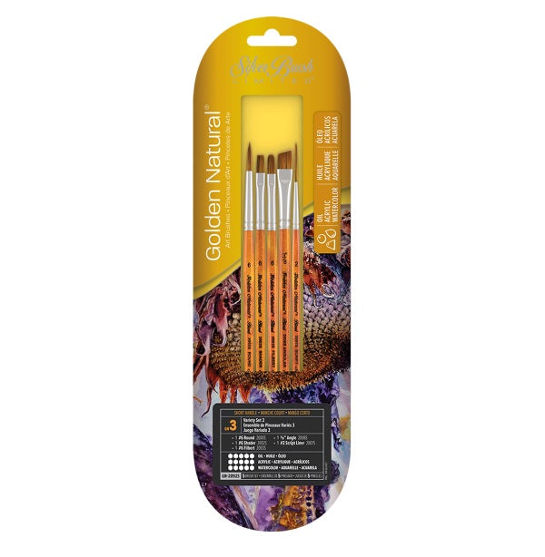 High-quality Brush Set Golden Natural [pk-5]