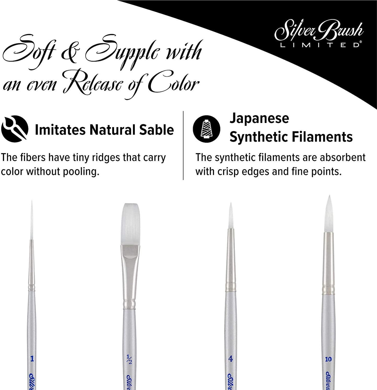High-quality Brush Set Silvershite [pk-4]