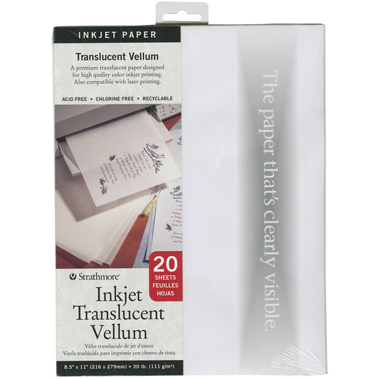 Translucent Vellum Paper 8.5x11" (pk-20)
