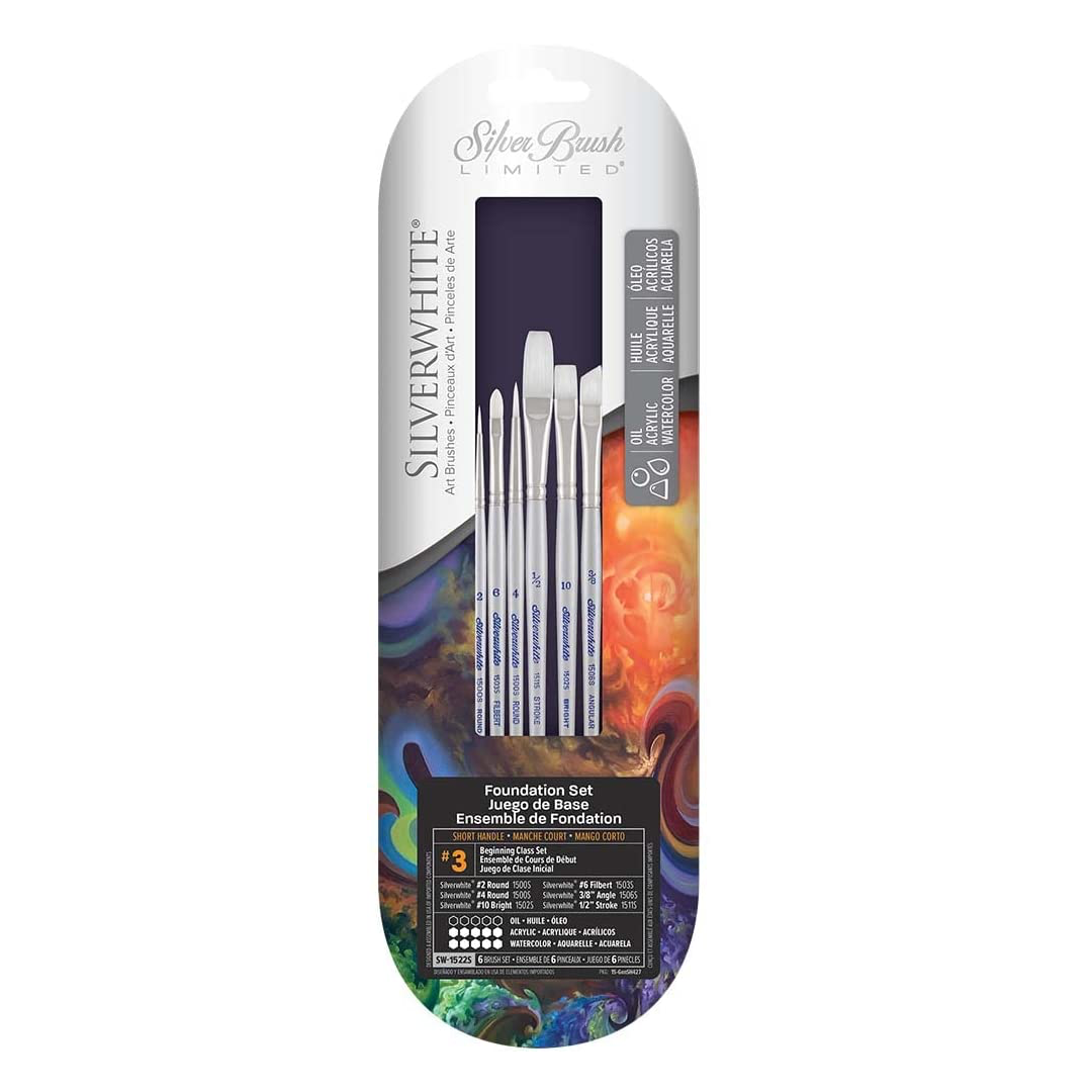 High-quality Brush Set Silvershite [pk-6]