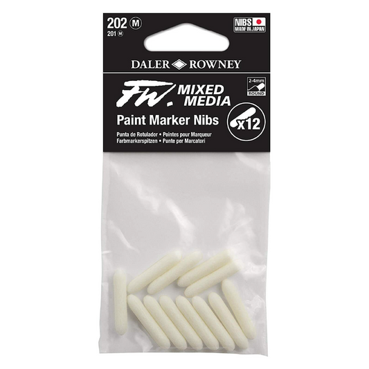 FW Mixed Media Paint Marker Nib, Round 2-4 mm, Pack of 12