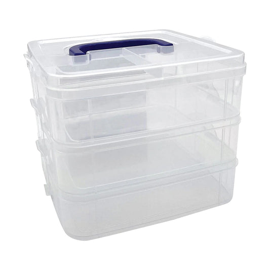 Box 3-tier Stackable Clear