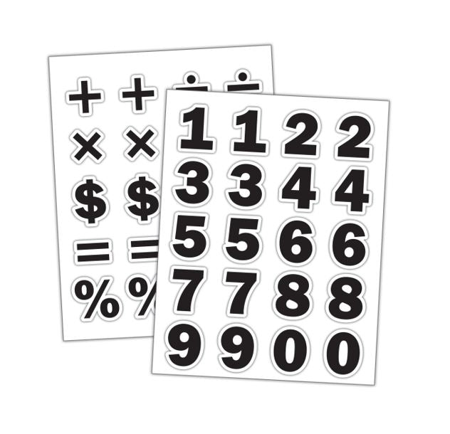 Black Numbers Stickers [pk-120]