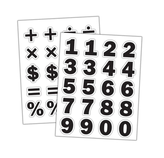 Black Numbers Stickers [pk-120]