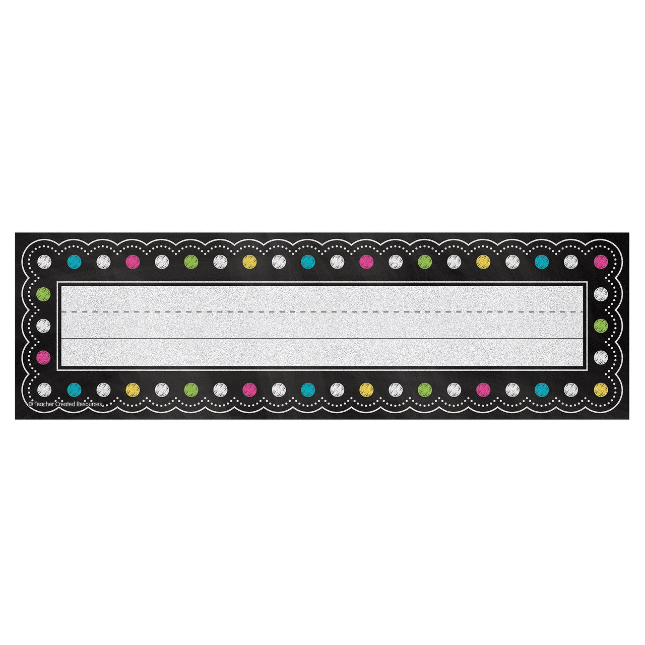 Chalkboard Brights Flat Name Plates [pk-36]