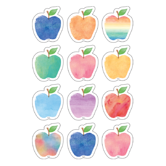Mini Accents Watercolor Apples [pk-36]