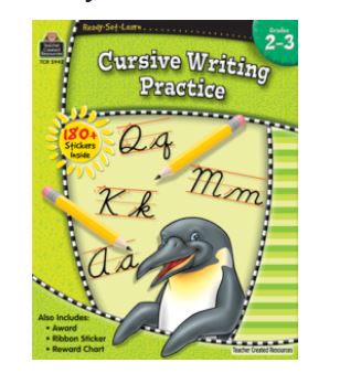 Workbook Cursive Writing Practice Grades 2-3