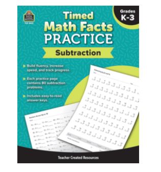 Timed Math Facts Practice: Subtraction