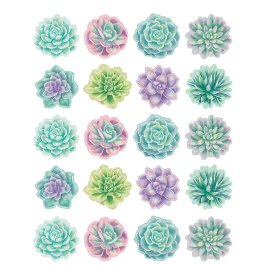 Rustic Bloom Succulents Stickers [pk-120]