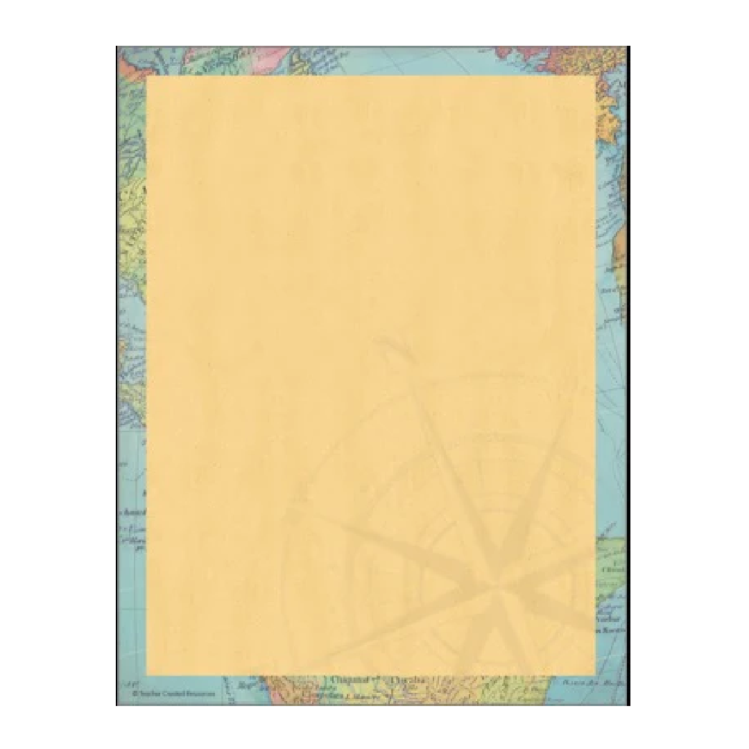 Computer Paper "Travel the Map" [pk-50]