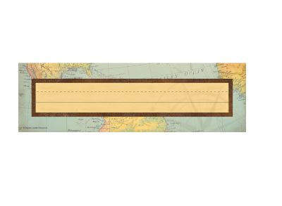 "Travel the Map" Flat Name Plates [pk-36]