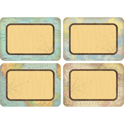"Travel the Map" Name Tags/Labels [pk-36]
