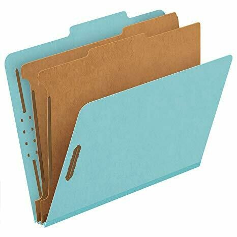 Partition Folder Letter 2p Blue